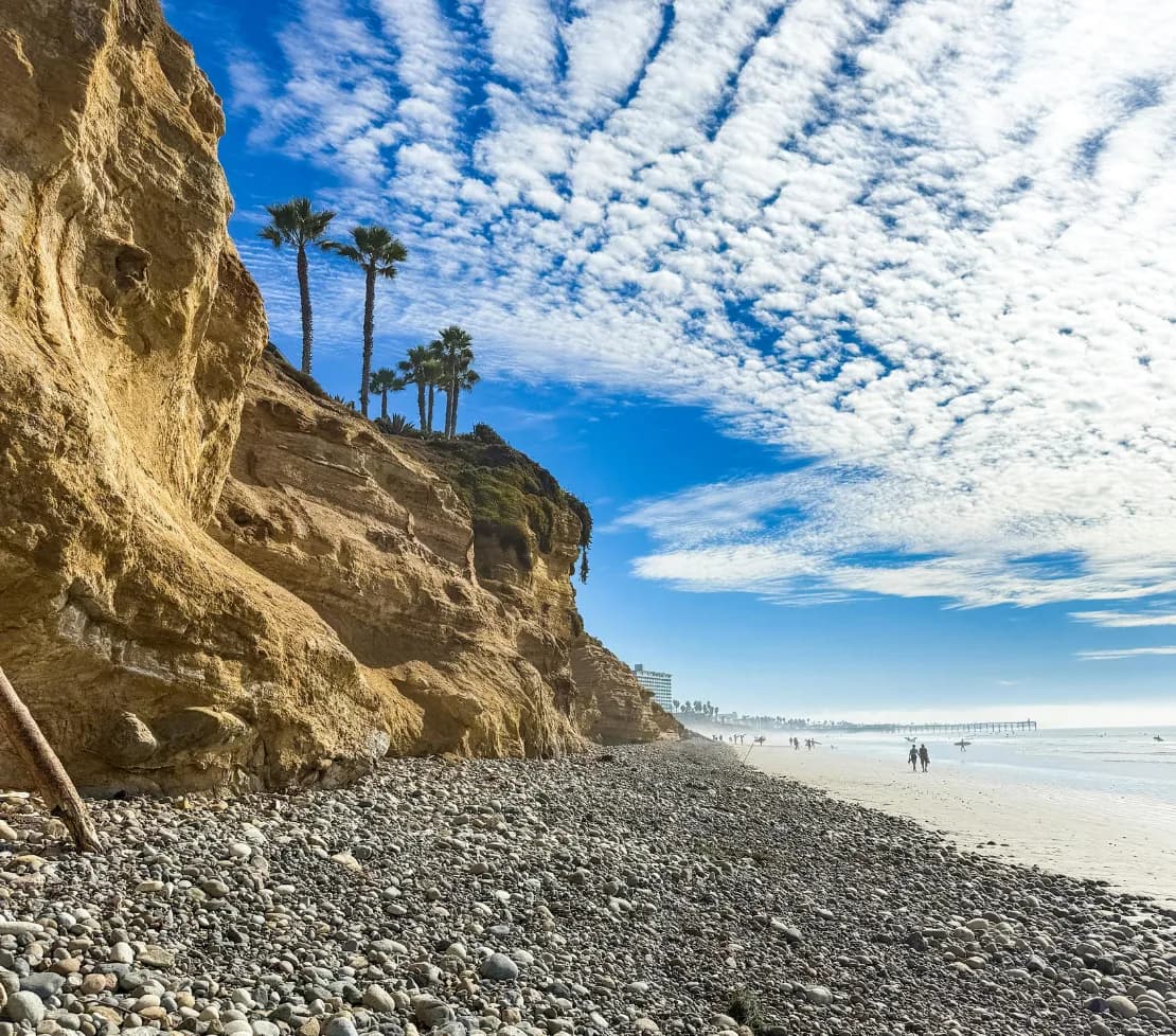 Local market with food stalls and live music in downtown Oceanside